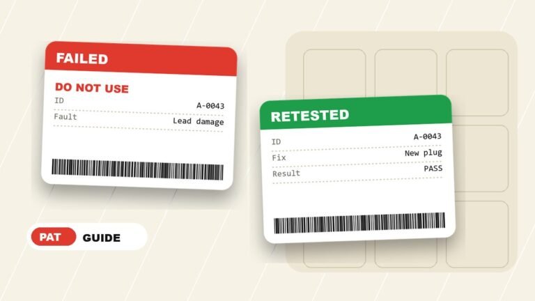 What happens when an appliance fails a PAT test?